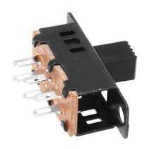 10pcs 높은 노브 6 핀 3 위치 DPDT 패널 슬라이드 스위치 0.5A 50V DC, 보여진 바와 같이, 하나, 01 Black