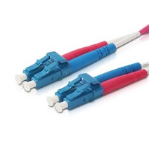 랜스타 OM4 광 점퍼코드 10G LC-LC DUPLEX LSZH 난연 케이블 3M 퍼플 LS-OM4-LCLC-3M