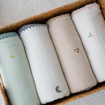 롤베이비 면6중 아기 거즈블랭킷 유아 신생아 여름 이불 간절기이불, 플레인그레이