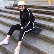 가바바 여성 트레이닝복 세트 밴딩으로 라인이 예뻐 보이는 퍼펙핏 집업 트레이닝복 세트 G39883