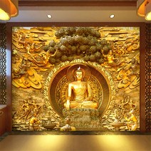 beibehang 황금 불상 불교 사원 벽화, 삼, 1m2