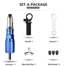 리베팅 충전 리벳건 둥근머리 리벳 전기 건 2.4mm-4.8mm 너트 건 드릴 어댑터 무선 팅 도구 인서트 너트 풀 도구, 강모