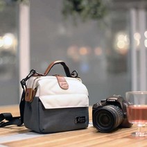 카메라 슬링백 캔버스 미니 가방 캐논 필카 여성, 더블 숄더 버전 61120 라이트 그린
