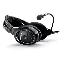 표준 5핀 xlr 플러그 케이블이 장착된 bose a20 항공 헤드셋 블랙