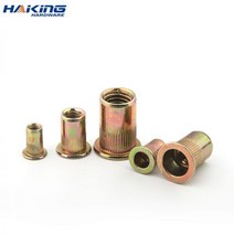 10-50X M3 M4 M5 M6 M8 M10 M12 아연 도금 탄소강 널링 너트 리벳 플랫 헤드 내부 캡, M8(30PCS)