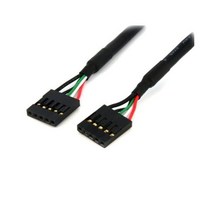 StarTech.com 24in 내장 5핀 USB IDC 마더보드 헤더 케이블 F/F F ~ 2.0 2ft 검은색 USBINT5PIN24