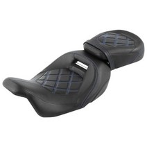 호환 할리데이비슨 할리 투어링 일렉트라 글라이드로드 킹 스페셜 클래식 CVO 2009-2022 용 오토바이 2 인용 시트 백 레스트, CHINA, B-Blue