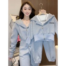 봄 가을 엄마랑 아들 딸 패밀리룩 트레이닝 후드점퍼 바지 투피스 커플룩