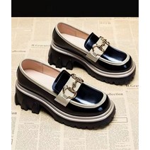 로퍼 구두 여성 가죽 두꺼운 바닥 하이 힐 6.5cm 비즈니스 캐주얼 패션 직장인 대 학생