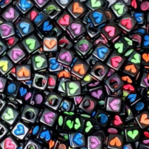 [루앤블리] 알파벳 영어 이니셜 숫자 하트 별 스마일 비즈 아크릴비즈 팩 모음 10g