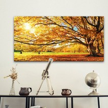 아란아트 생기그림 풍경화 그림액자 풍수인테리어 거실인테리어액자, 10 황금나무