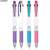자바 제트3볼M 0.5mm 3색볼펜 초저점도 저중심볼펜, 10개, 퍼플