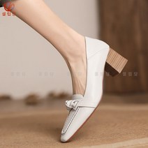 셀럽당 여성 하이힐 단화 봄 가을 호란리본 스퀘어 소프트 펌프스