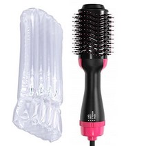 3 In 1 헤어 드라이어 브러쉬 불어 건조기 빗 원 스텝 송풍기 브러시 뜨거운 공기 스타일링 전기 스트레이트, 02 black no box, 영국 플러그