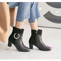 여성가죽부츠 앵클 여자 안감 패션nop669, MMSg_베이지-240