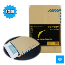 힘찬쇼핑_ 고급 행정 각대봉투 A4 10매 공공기관용 행정안전부 마크인쇄 _ 두께감 있는 크라프트지 재질 & 넉넉하고 깔끔한 봉투 _ MADE IN KOREA, 1set - 10매, A4 테이프 행정 각대봉투