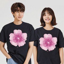 키밍 진달래 남자이쁜반팔티 후드티코디 커플패션