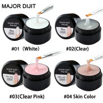 폴리젤 15ml 클리어 통젤 하드젤 젤연장 아크릴젤 젤네일 셀프젤네일 손톱연장, 클리어핑크