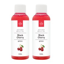 더허브샵 디퓨져 리필 오일 2p 세트, 블랙체리, 100ml