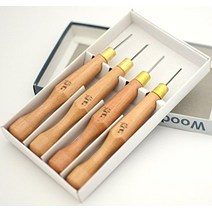 전각도 알전각 낙관 전각칼 극세 1.5mm 정밀 조각 검 4개 세트 목각 조각 판화 종