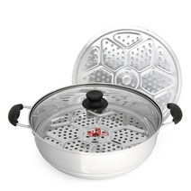인덕션 잔치팬 34cm /스텐 찜냄비 찜기 찜통 찜솥