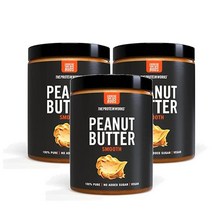 더프로틴웍스 천연 로스트 땅콩버터 스무스 990g THE PROTEIN WORKS Store Roasted Peanut Butter, 3팩
