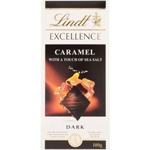 독일직구 린트 엑설런스-다크 초콜릿 - 카라멜 & 바다 소금 (100g) - 2개 팩, 상세참조, 100g