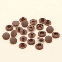 아일렛 스냅&똑딱단추 티단추 와샤_사이즈&컬러, 10mm_브라운, 8. 원터치 T단추