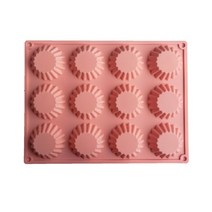 타르트틀 파이 에그 머핀 미니 타공 팬 12 홀 실리콘 케이크 몰드 에그 타트 베이킹 도구 주방 라운드 초