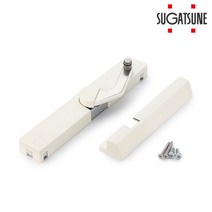 스가츠네 일본 스가츠네 LAMP LDD-S 립콘 조용히 닫히는 방문 도어댐퍼 완충기 (화이트/브라운), 화이트 좌타입(L)