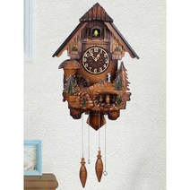 빈티지 뻐꾸기시계 추시계 아트월 거실 카페 소품, B 20인치 아라비아 숫자