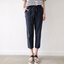 힙제이 여성용 슬랙스 8부바지 코튼린넨혼방 빅사이즈까지