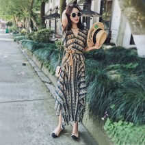 여름 비치 보헤미안 원피스 슬림 여성복 -99467