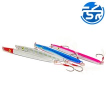 DAJAHINO 다자히노 롱메탈지그 40g50g60g 어시스트훅, 실버/핑크(40g), 40g