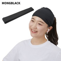 몽블랙 스포츠 쿨 헤어밴드 땀흡수 머리띠 테니스 ST5, 블랙