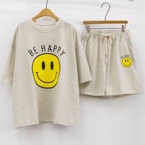 빅스마일 반팔반바지세트 여름트레이닝 운동복 캐쥬얼룩