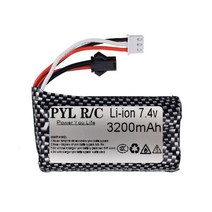 WPL MN99S D90 U12A S033g Q1 H101 7.4V 3200 배터리에 대 한 7.4V 18650 mAh Lipo 배터리 Rc 보트에 대 한 SM 자동차 탱크 Dro, [2] 빨간