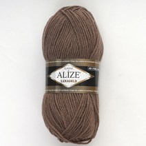 삼남뜨개실 알리제 라나골드 뜨개실 대바늘실 의류실 목도리실 겨울실 울실, LANAGOLD, 17 라이트 브라운 584, 1개
