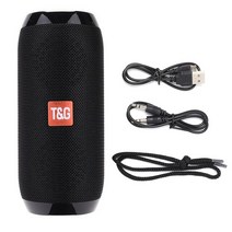 T amp G TG117 휴대용 블루투스 스피커 무선 베이스 컬럼 방수 음악 라우드 TF 카드 서브우퍼 산악 자전거용, 01 Black