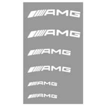 캘리퍼커버 메르세데스 벤츠 AMG 자동차 캘리퍼 스티커 6 개 내열성 타이어 브레이크 커버 방수 비닐 필름, [02] AMG White