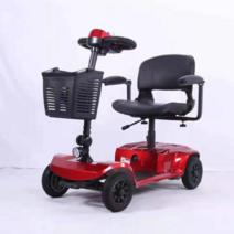 장애인전기차 장애인 전동차 어르신 노인 농업용 스쿠터 4륜 전기 홈 더블 오토바이, 24v, 빨간색 표준 10km 납산 배터리