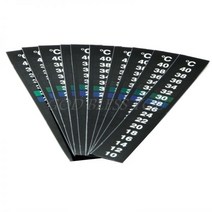 스틱 온 수족관 어항 온도계 온도 스티커 10 개 드롭 배송, Black_one size