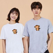 키밍 MONKEY 원숭이 바나나 귀여운반팔티 박스티