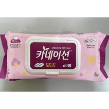 카네이션 물티슈 캡형 60매/10팩 (엠보), 60개입, 10개