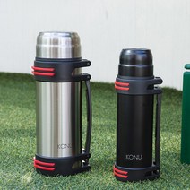 코누 보온병 보냉병 보온물통 보온물병 등산용 1리터 2리터, 2L, 블랙