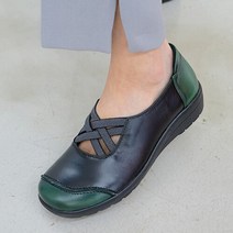 더힐 가죽투톤 투엑스 여성여자 로퍼 플랫슈즈 단화 4cm 2color sjann-k1011