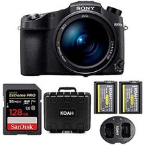 소니 사이버샷 rx10 iv 디지털 카메라와 128GB SD 카드 및 액세서리 번들, 128GB 번들