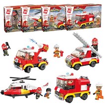 소방차 소방서 소방관 소방 헬리콥터 계몽 블럭 12011, 옵션1) 12011-1