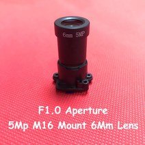 5.0 메가 픽셀 F1.0 조리개 6Mm Cctv 렌즈 Imx327 용 Imx291 Imx307 Ipc 모듈 5Mp M16 마운트 고정 아이리스 감시 보호, [01] 6mm Lens