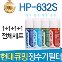 현대큐밍 HP-632S 고품질 정수기 필터 호환 전체세트, 선택01_전체세트(1+1+1+1=4개)